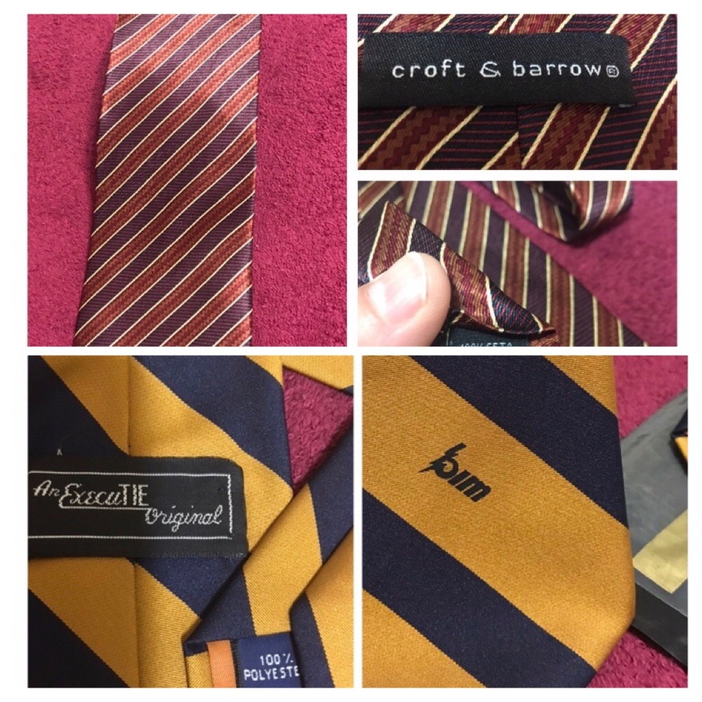 Like New 2 Pz  100% Silk Croft & Barrow Ties